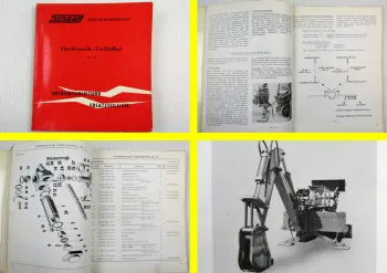 Schaeff HT2 Tieflöffel Betriebsanleitung Ersatzteilliste Hydraulik Schema 1962