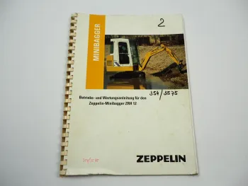 Schaeff Zeppelin ZRH12 Minibagger Raupenbagger Betriebsanleitung 1994