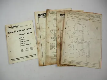 Schäffer Frontlader Super Mark IV Ersatzteilliste Anbau an Renault R751 R851