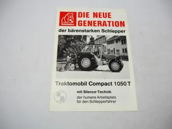 Schlüter Compact 1050T Traktomobil mit Silence Technik Prospekt 1974