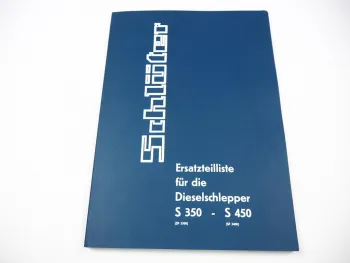 Schlüter S350 SF3300 / S450 SF3400 Schlepper Ersatzteilliste Ersatzteilkatalog