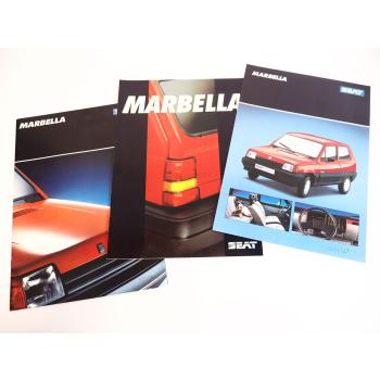 Seat Marabella PKW 3x Prospekt 1989 bis 1992