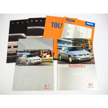 Seat Toledo PKW 6x Prospekt Technische Daten Ausstattung 1990er bis 2000er Jahre