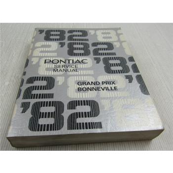 Service Manual 1982 Pontiac Bonneville Grand Prix Repair Manual