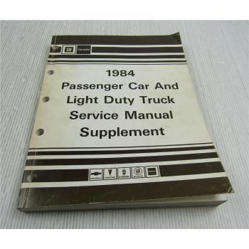 Service Manual Supplement 1984 Pontiac Pontiac Buick Oldsmobile Van Truck Canada