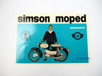 Simson Spatz Moped Typ SR4-1 Prospekt 1965
