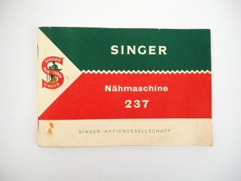 Singer 237 Nähmaschine Bedienungsanleitung um 1968