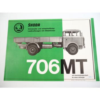 Skoda 706 MT Diesel LKW Prospekt ca 1960er J.