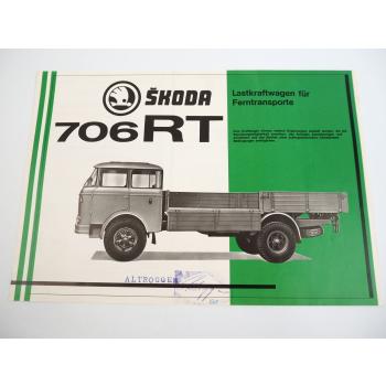Skoda 706 RT LKW für Ferntransporte Prospekt ca 1960er J