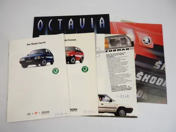 Skoda Favorit Forman Octavia 5x Prospekt 1990er Jahre