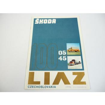 Skoda LIAZ 100.05 100.45 LKW Prospekt 20 Seiten ca 1970er CSSR