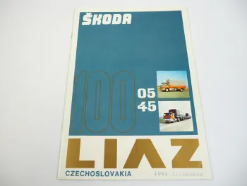 Skoda LIAZ 100.05 100.45 LKW Prospekt 20 Seiten ca 1970er CSSR