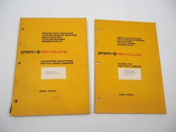 Sperry New Holland 8000 Serie Combines Headers Accessories Parts List 1980/81