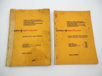 Sperry New Holland 8070 8080 Combine Grain Headers Spare Parts List 1985