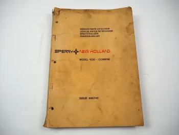 Sperry New Holland Clayson 1530 Combine Spare Parts Catalogue 1976