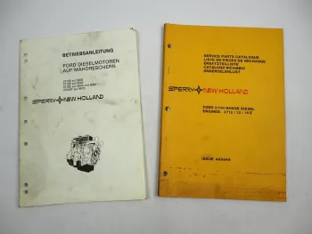 Sperry New Holland Ford 2712 2713 2715 E Motor Betriebsanleitung Ersatzteilliste