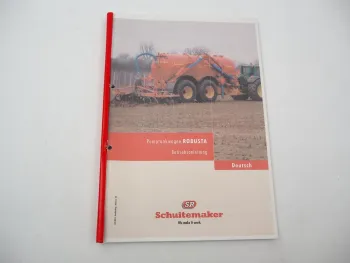 SR Schuitemaker Robusta Tankwagen mit Pumpe Betriebsanleitung Bedienung 2011