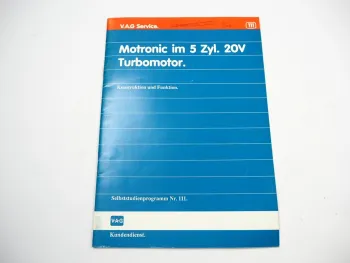 SSP 111 Audi 200 quattro 20V Motronic Turbomotor 5 Zyl. Selbststudienprogramm