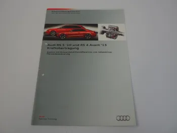 SSP 617 Audi RS5 2010 RS4 Avant 2013 Kraftübertragung Selbststudienprogramm