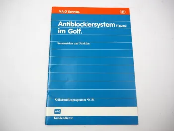 SSP 81 ABS im VW Golf 2 Antiblockiersystem Teves Selbststudienprogramm 1986
