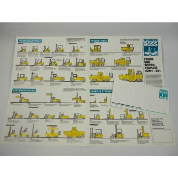 Steinbock Boss Frontstapler Seitenstapler 1 bis 50t 2x Prospekt 1994/95