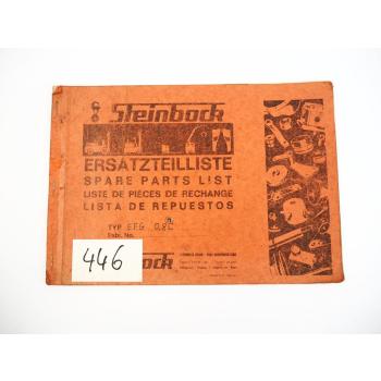 Steinbock EFG 0.8 C Elektro-Gabelstapler Piccolift Ersatzteilliste 1965