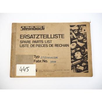 Steinbock EFG 0.8 HC Elektro-Gabelstapler Piccolift Ersatzteilliste Schaltplan