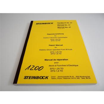 Steinbock EFG 1.25 1.6 TD Reparaturanleitung Repair Manual de reparation