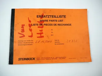 Steinbock LE16 500D Gabelstapler Elektro Ersatzteilliste Parts List ca. 1985