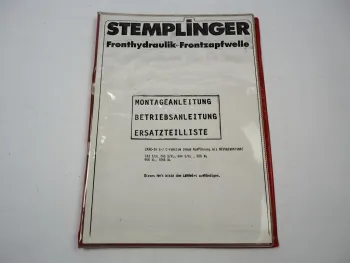 Stemplinger Front Hydraulik Zapfwelle Handbuch IHC B / C Familie 743 745 844 856 956 1056 S / XL