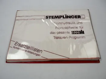 Stemplinger Fronthydaulik Zapfwelle Case IHC A B C Familie Maxxum Ersatzteilliste