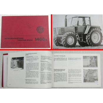 Steyr 1400a Traktor Betriebsanleitung Bedienungsanleitung Wartung 1975