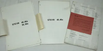 Steyr 40 40a Ergänzungen Reparaturhandbuch Schmierung Hinterachse Hubwerk