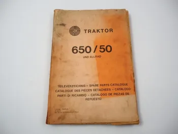 Steyr 650 50 und Allrad Traktor Ersatzteilliste Ersatzteilkatalog 1973
