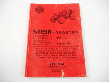 Steyr 8055S 8075S Traktor Ersatzteilliste Spare Parts List 1986