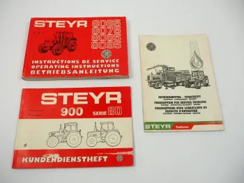 Steyr 8065 8075 8085 8095 Traktor Betriebsanleitung + Kundendienstheft 1991