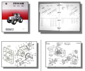 Steyr 9155 9170 9190 Allrad Traktor Ersatzteilkatalog