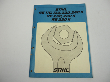 Stihl RE 110 120 220 240K 250 260K RB220K Reiniger Werkstatthandbuch 1993