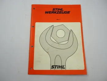 Stihl Werkzeugkatalog Sonderwerkzeuge für Motorsägen Motorgeräte 1989