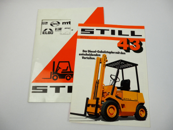 Still 43 Diesel Gabelstapler 1,6 bis 4t 2x Prospekt technische Daten 1982