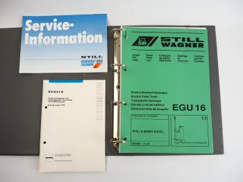 Still Wagner EGU16 Elektro Hubwagen Ersatzteilliste Spare Parts List 1997