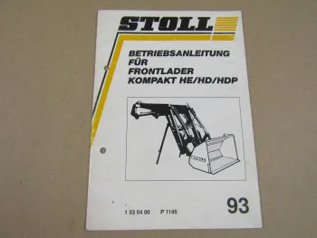 Stoll Frontlader Kompakt HE HD HDP 1993 Bedienungsanleitung Wartung