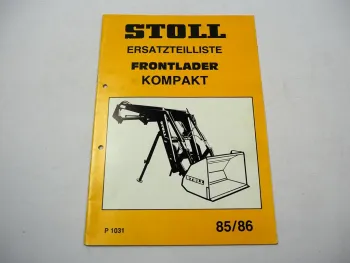 Stoll Kompakt HE HD HDP 10 20 30 31 40 41 Frontlader Ersatzteilliste 1985/86