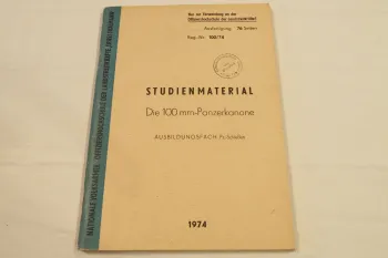 Studienmaterial zur 100 mm Panzerkanone von 1974 NVA DDR Offiziershochschule
