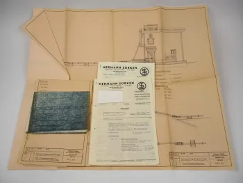 Sürken Schwimmgreiferanlage Angebot Technische Zeichnung 1967