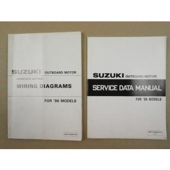 Suzuki 2 - 225 Models 1996 Outboard Motor Wiring Diagrams Service Data Manual