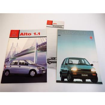 Suzuki Alto 1.1 PKW 2x Prospekt Preisliste 1990/2003