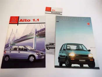 Suzuki Alto 1.1 PKW 2x Prospekt Preisliste 1990/2003
