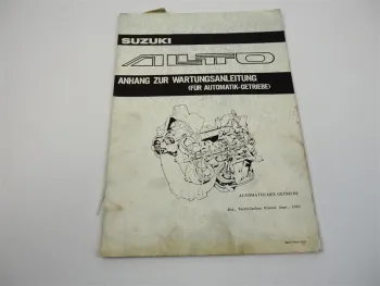Suzuki Alto Anhang zur Wartungsanleitung für Automatik-Getriebe 1983