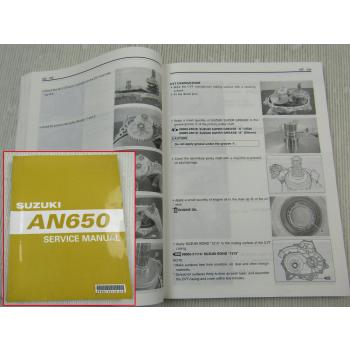 Suzuki AN650 Service Workshop Manual Maintenance edition 2002